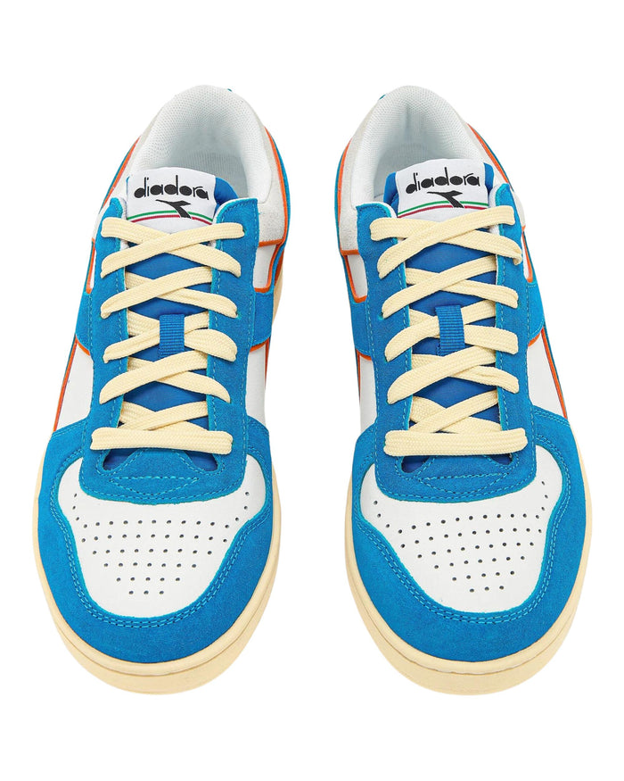 Diadora Sneakers Magic Basket Low Suede Leather Light Blue 3