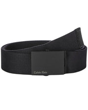 Calvin Klein Fabric With Metal Plate Buckle Logo In Gift Box Black Men