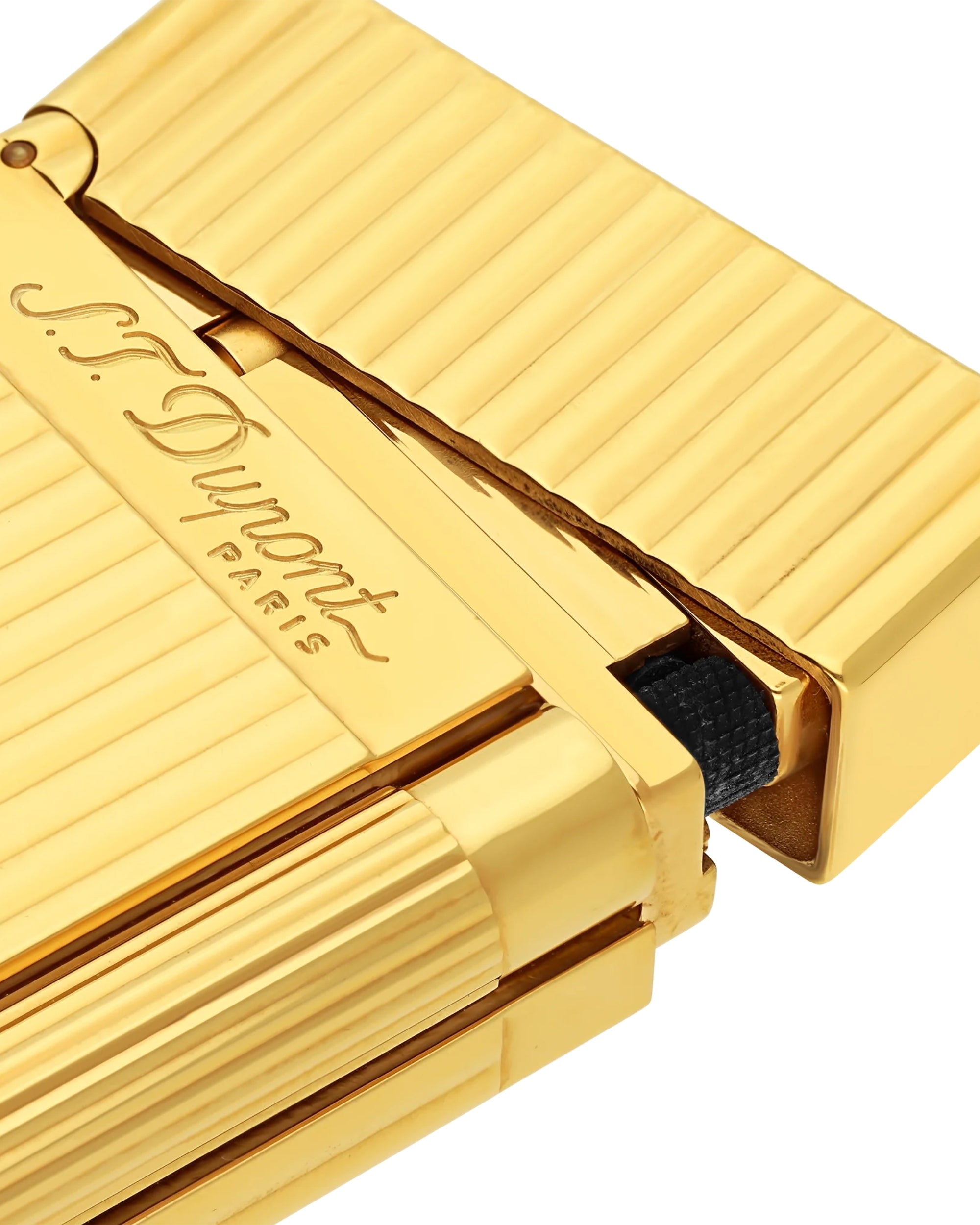 S.t.dupont Accendino a Doppia Fiamma Ligne 2 Guilloche Placcato Oro Unisex