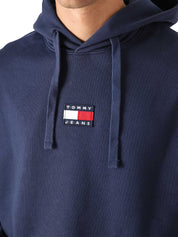 Tommy Jeans Blue Badge Cotton Hoodie