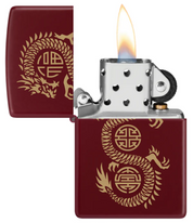 Zippo accendino Special Limited Edition 46834 drago fortuna merlot