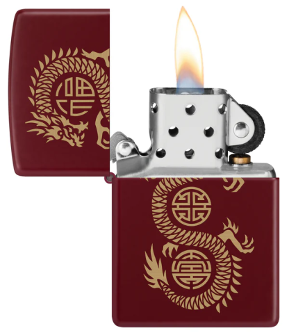 Zippo accendino Special Limited Edition 46834 drago fortuna merlot