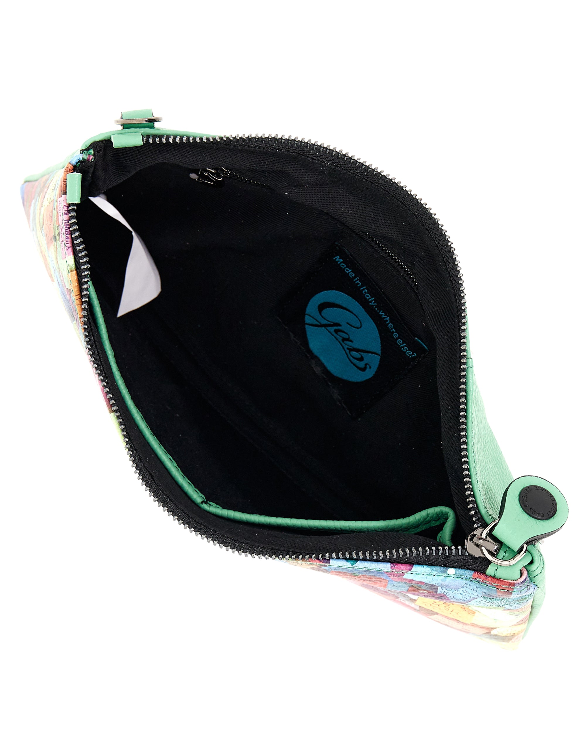 Gabs Pochette Logo Leather Black