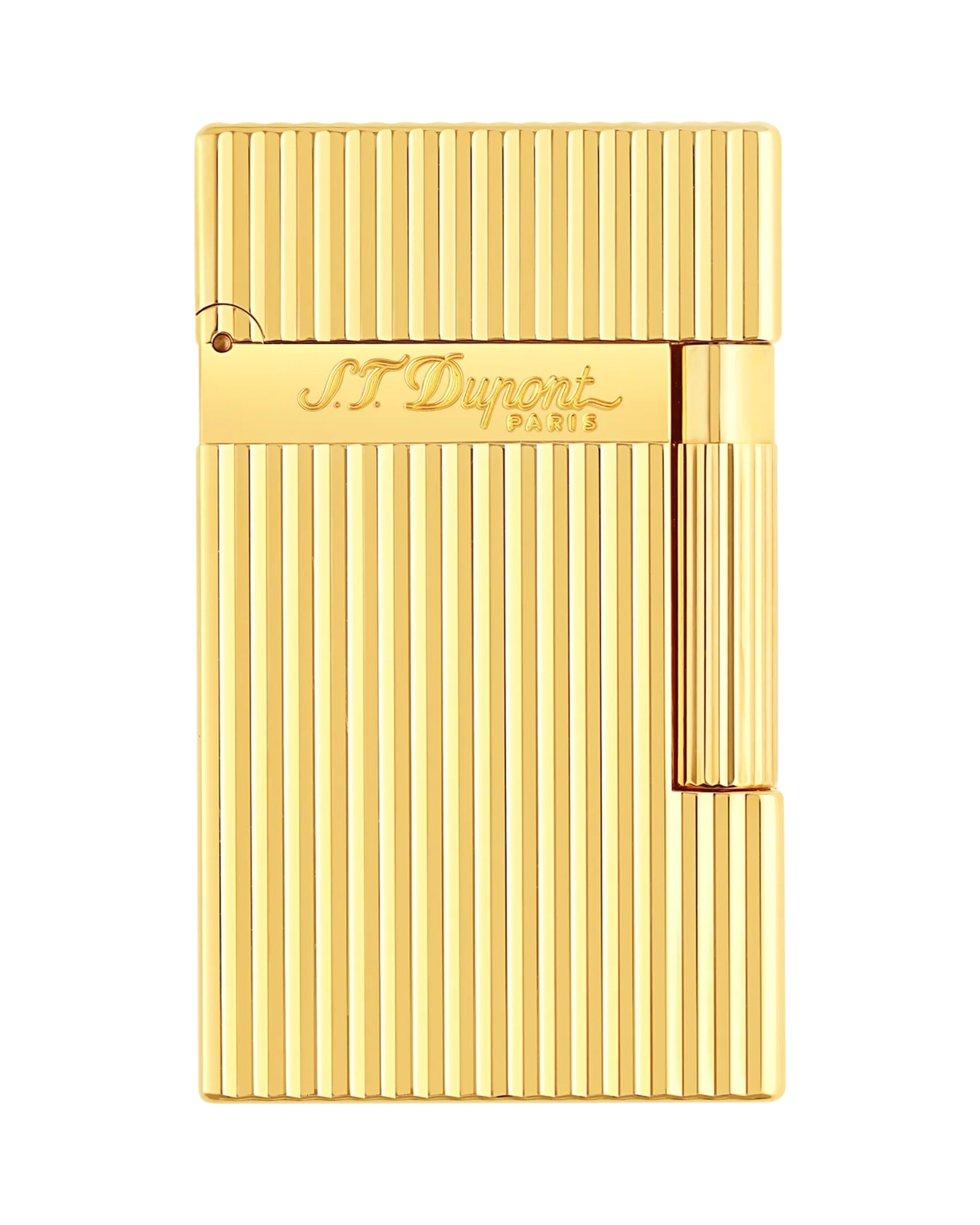 S.t.dupont Accendino a Doppia Fiamma Ligne 2 Guilloche Placcato Oro Unisex