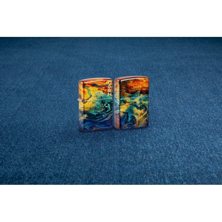 Zippo accendino ricaricabile antivento Made in USA Colorful 48778