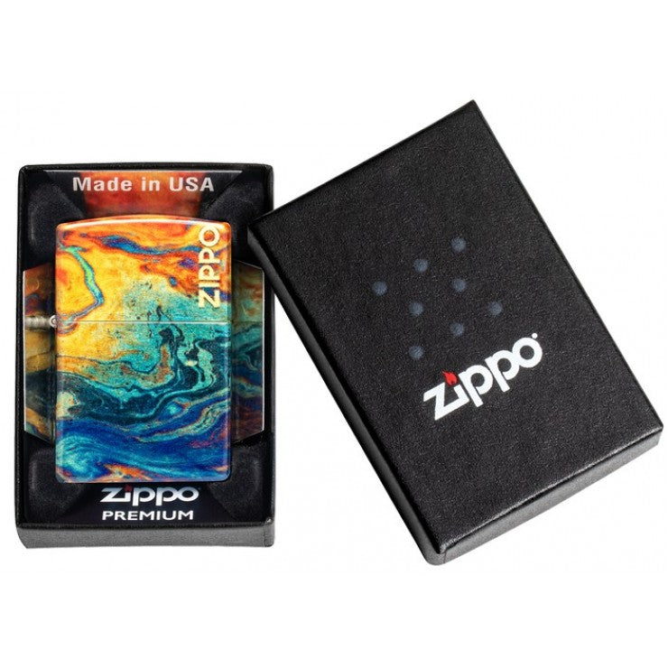Zippo accendino ricaricabile antivento Made in USA Colorful 48778