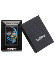 Zippo Accendino ® Colorful Techio Color Antivento Ricaricabile Metallo Opaco Nero Unisex