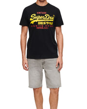 Superdry T-Shirt VL Duo Cotone Nero