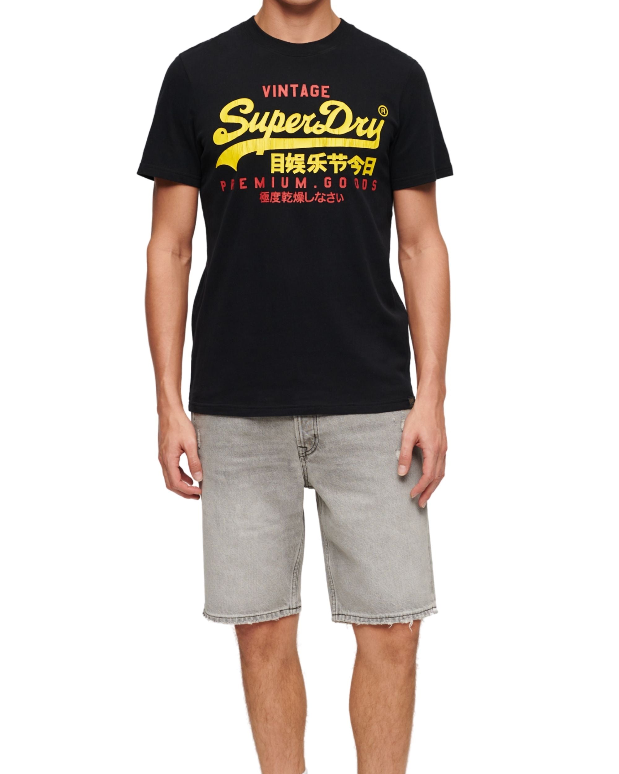 Superdry T-Shirt VL Duo Cotone Nero