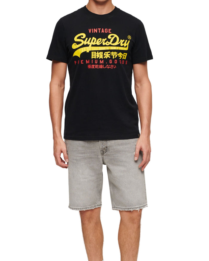 Superdry T-Shirt VL Duo Cotone Nero 5