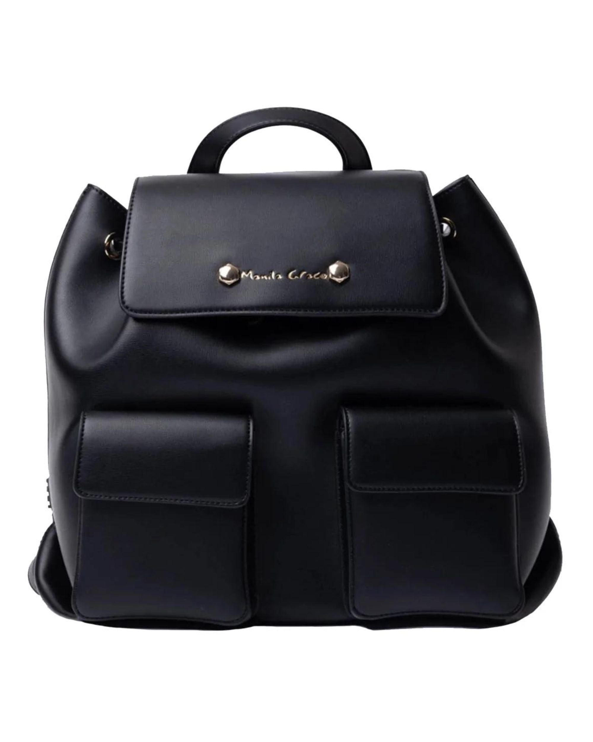 Manila Grace Backpack Fashion Eco-leather Black