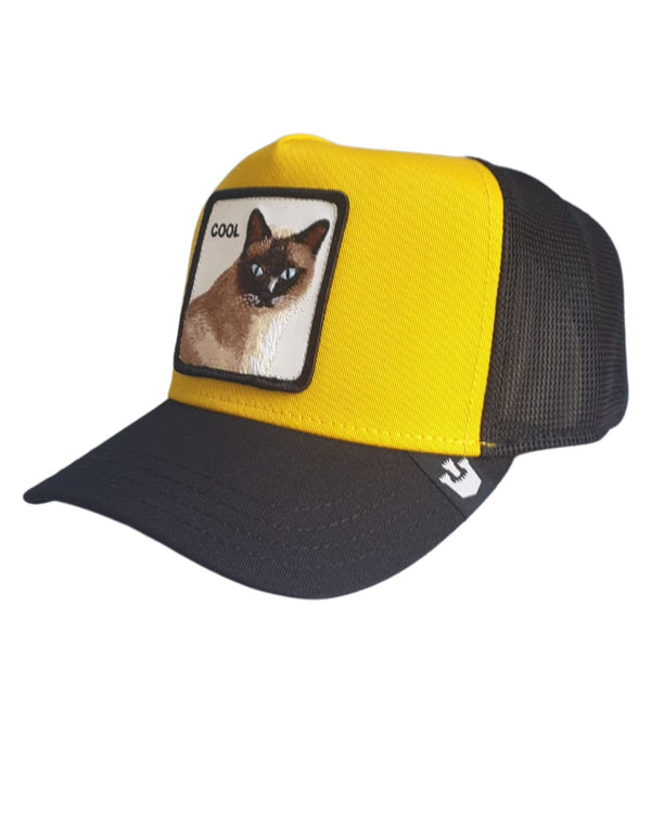 Goorin Bros. Trucker Cap Cappellino Animal Farm 'the Cool Cat' Oro Unisex-2