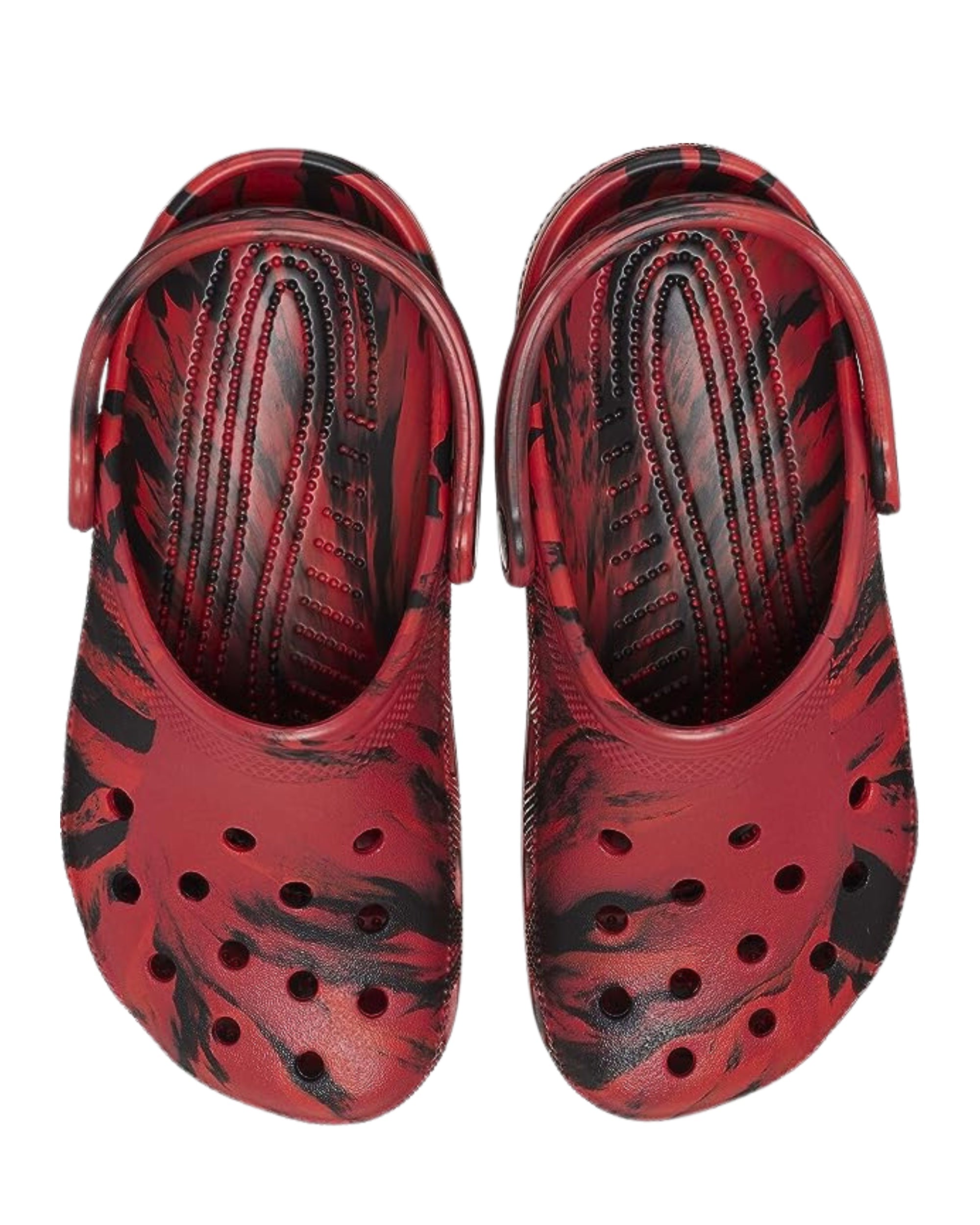 Crocs Zoccolo Sabot Effetto Marmo in Eva Rosso