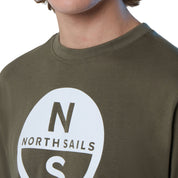 North Sails T-shirt maglia maglietta 692972 BASIC Big Logo 0441 olive