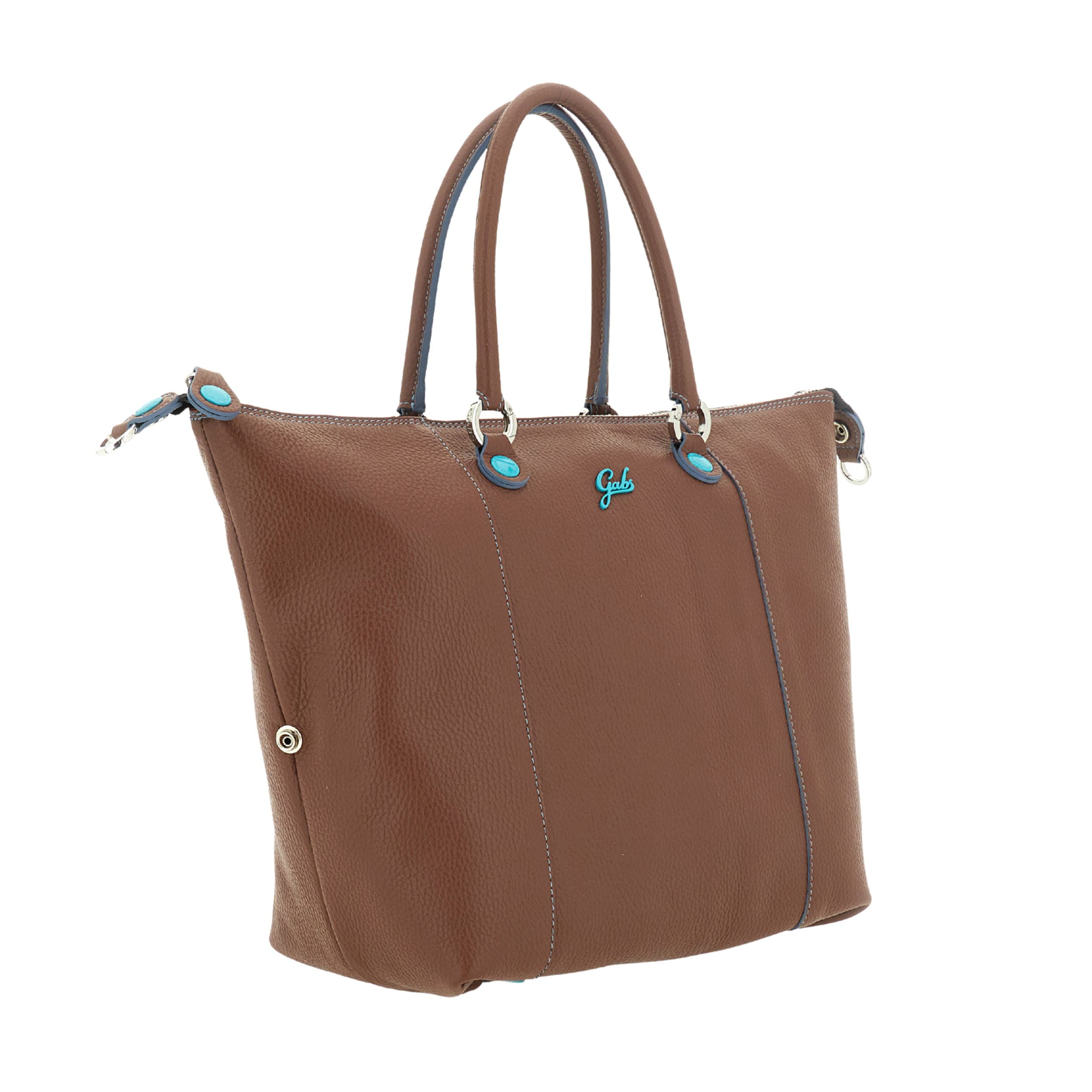 Gabs G3 Plus M Basic Borsa Zaino Trasformabile Hobo Shopper Tote Bauletto in Pelle Cuoio Scuro