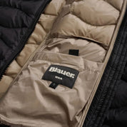 Blauer Giubbino Corto Imbottito Camelia Nero Interno Beige Donna