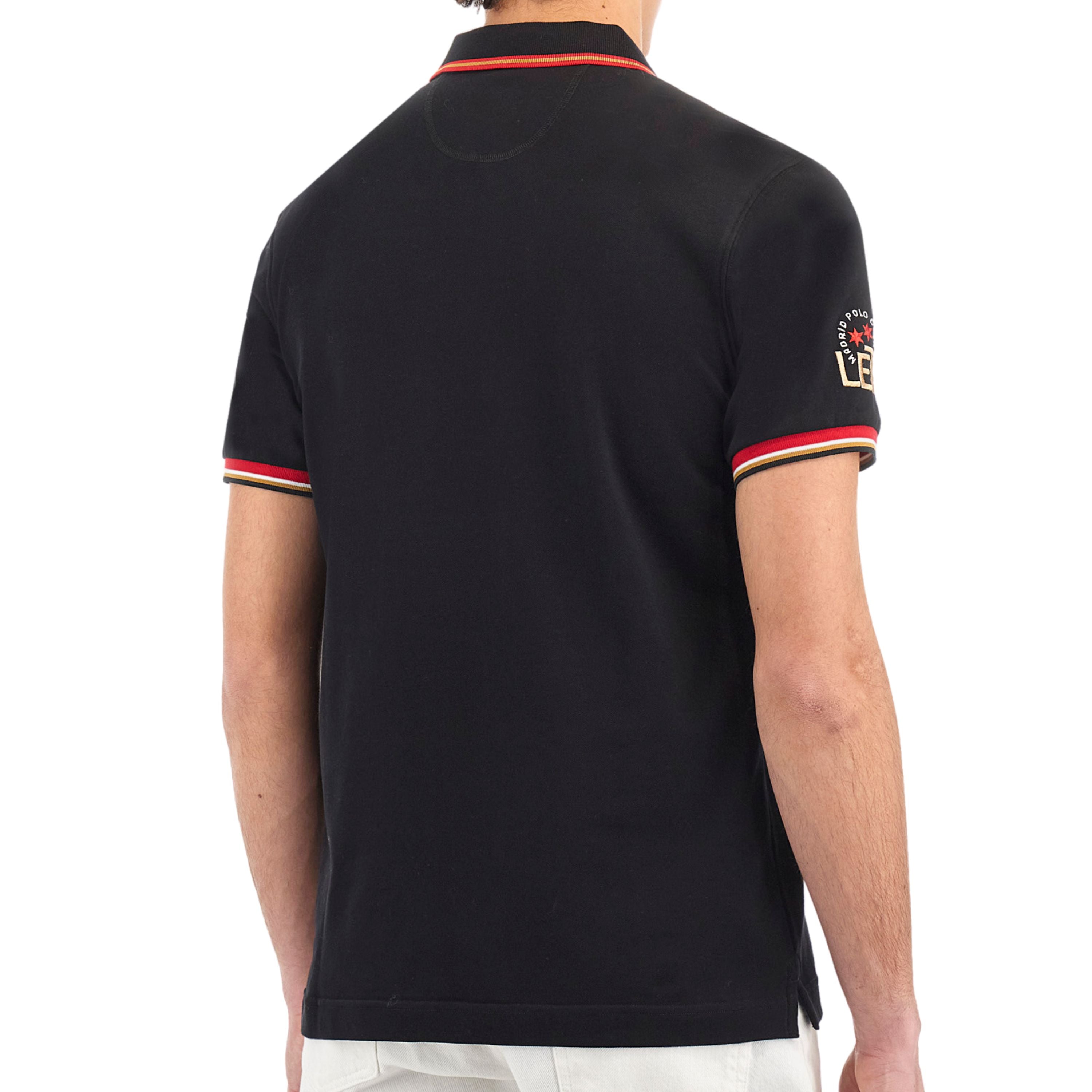 La Martina Polo Classica In Piquet stretch Regular Fit Nero uomo map310 madrid spagna