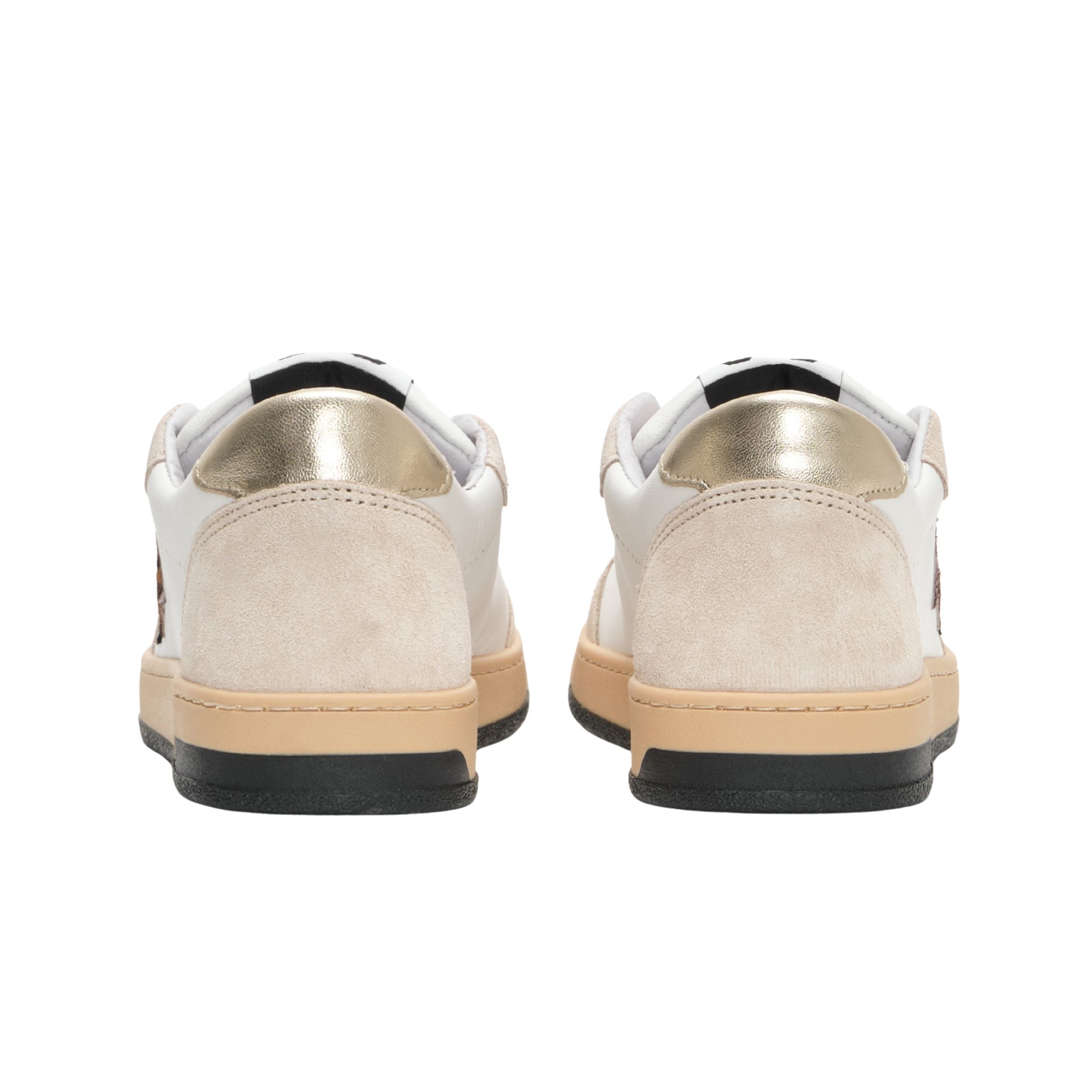 2Star Scarpe Sneakers Made in Italy artigianali Week Star Pelle Bianco Beige Leo