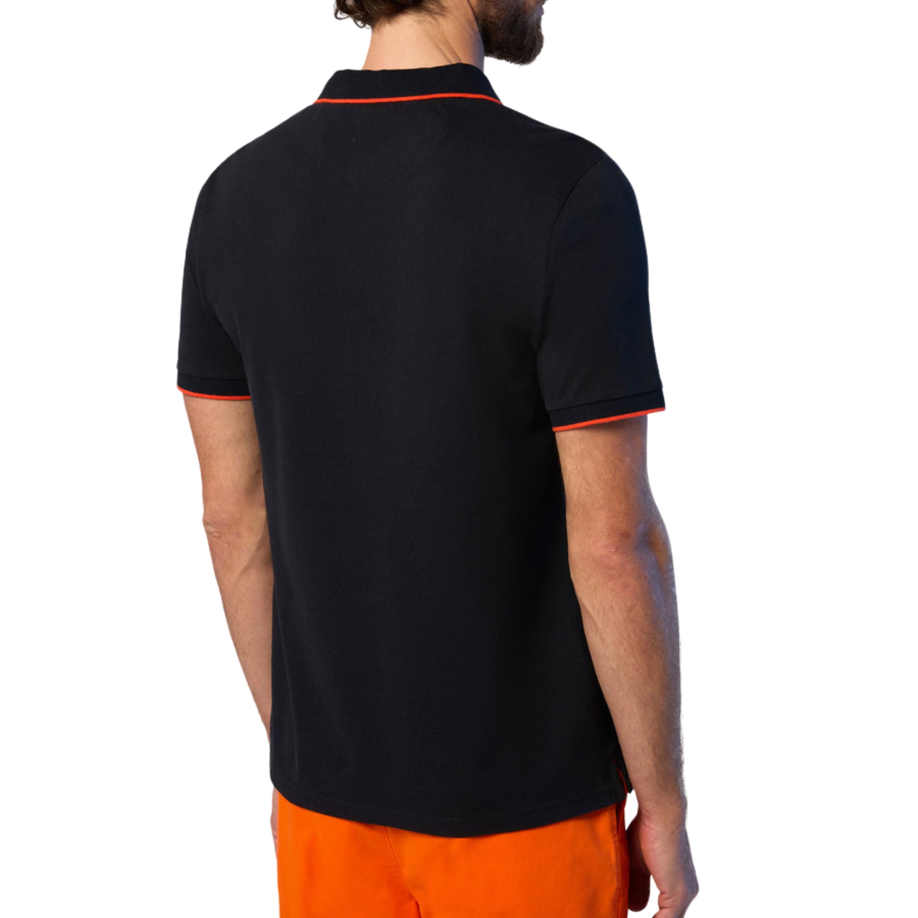 North Sails Polo maglia maglietta 692452 colletto rigato cotone biologico