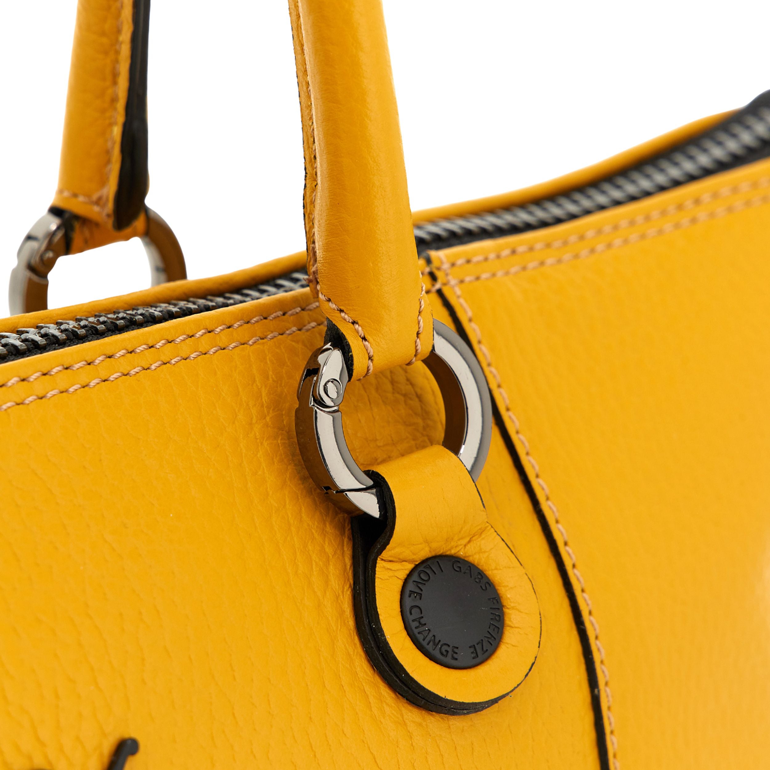 Gabs G3 Plus M Borsa Zaino Trasformabile Hobo Shopper Tote Bauletto in Pelle Giallo Orzo