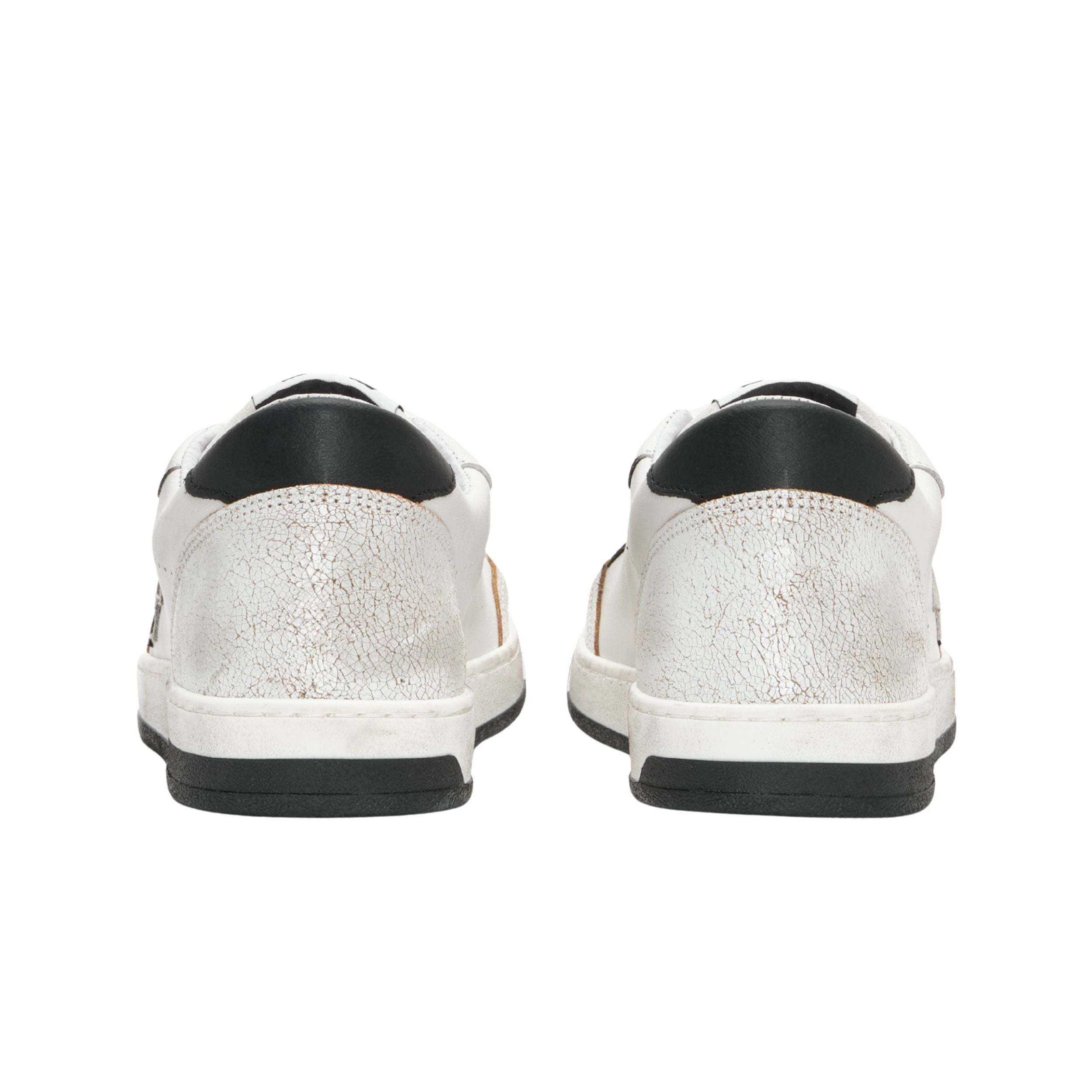 2Star Scarpe Sneakers Made in Italy artigianali Week Star Pelle Bianco Nero Donna