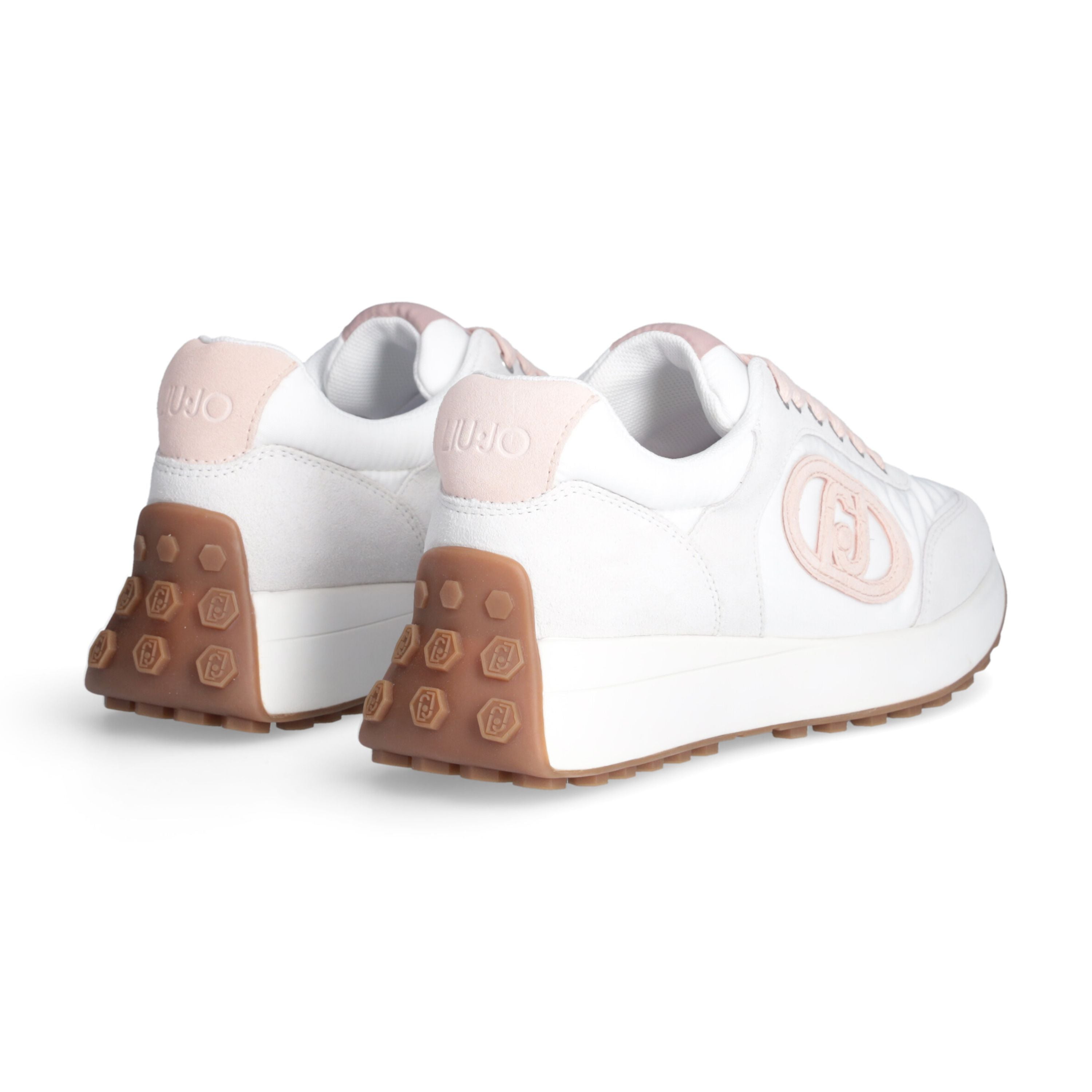 Liu Jo Scarpe Lolo 17 Sneakers in Pelle bianco rosa