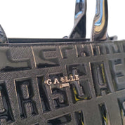 Gaelle Borsa MAXI SHOPPER LETTERING VERNICE logo all over nero