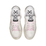 2Star Scarpe Sneakers Made in Italy artigianali Week Star Pelle Bianco Rosa