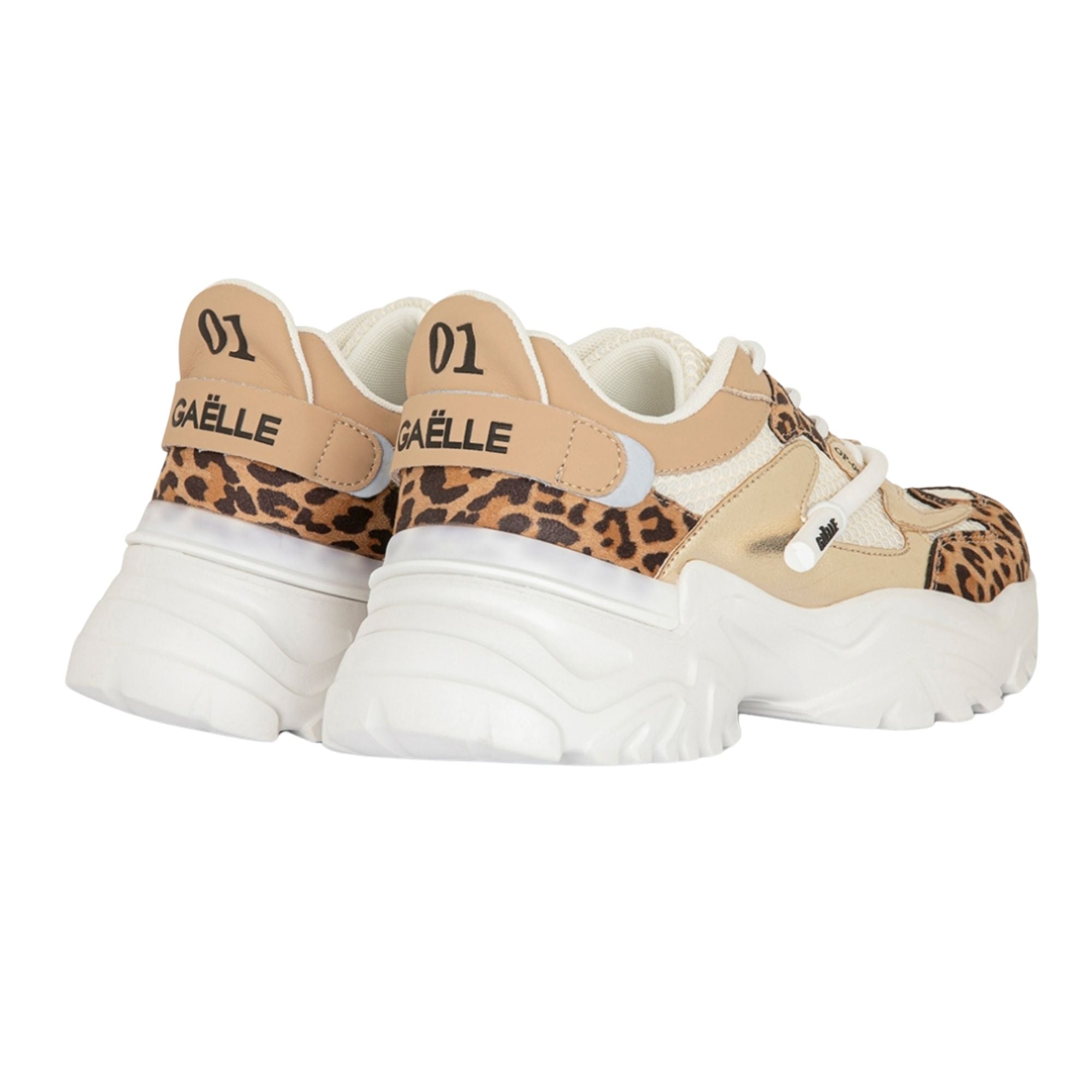 Gaelle scarpe donna sneaker Paris RUNNING IN MESH animalier beige