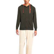 North Sails Felpa manica lunga Hoodie cappuccio full zip 691260 verde 0440