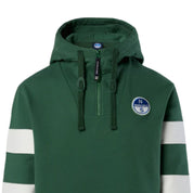 North Sails Felpa manica lunga Hoodie cappuccio full zip 691280 green