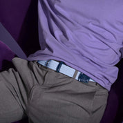 La Boucle cintura intrecciata con fibbia in metallo premium box regalo Portofino azzurro