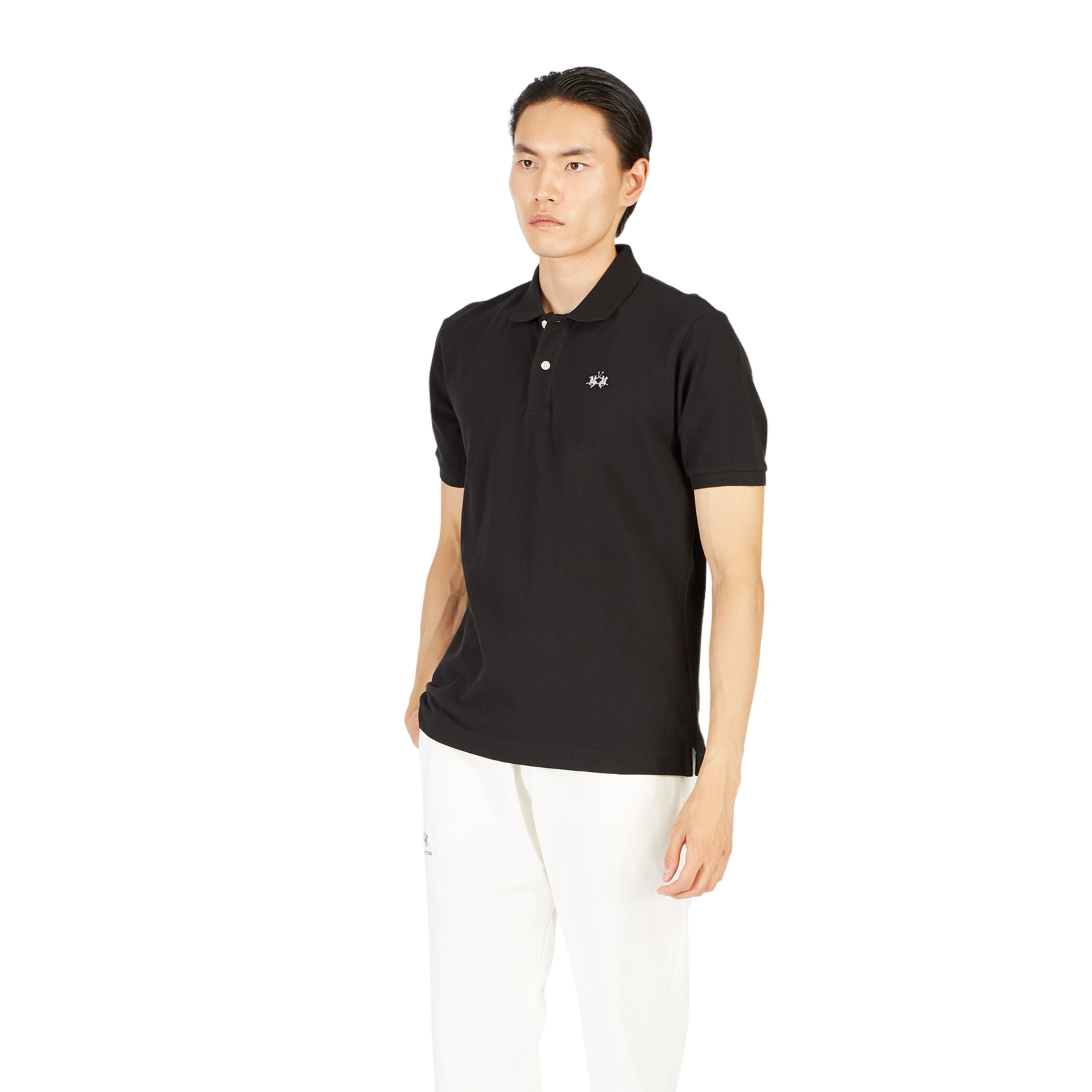 La Martina Polo Classica In Piquet Regular Fit Nero uomo