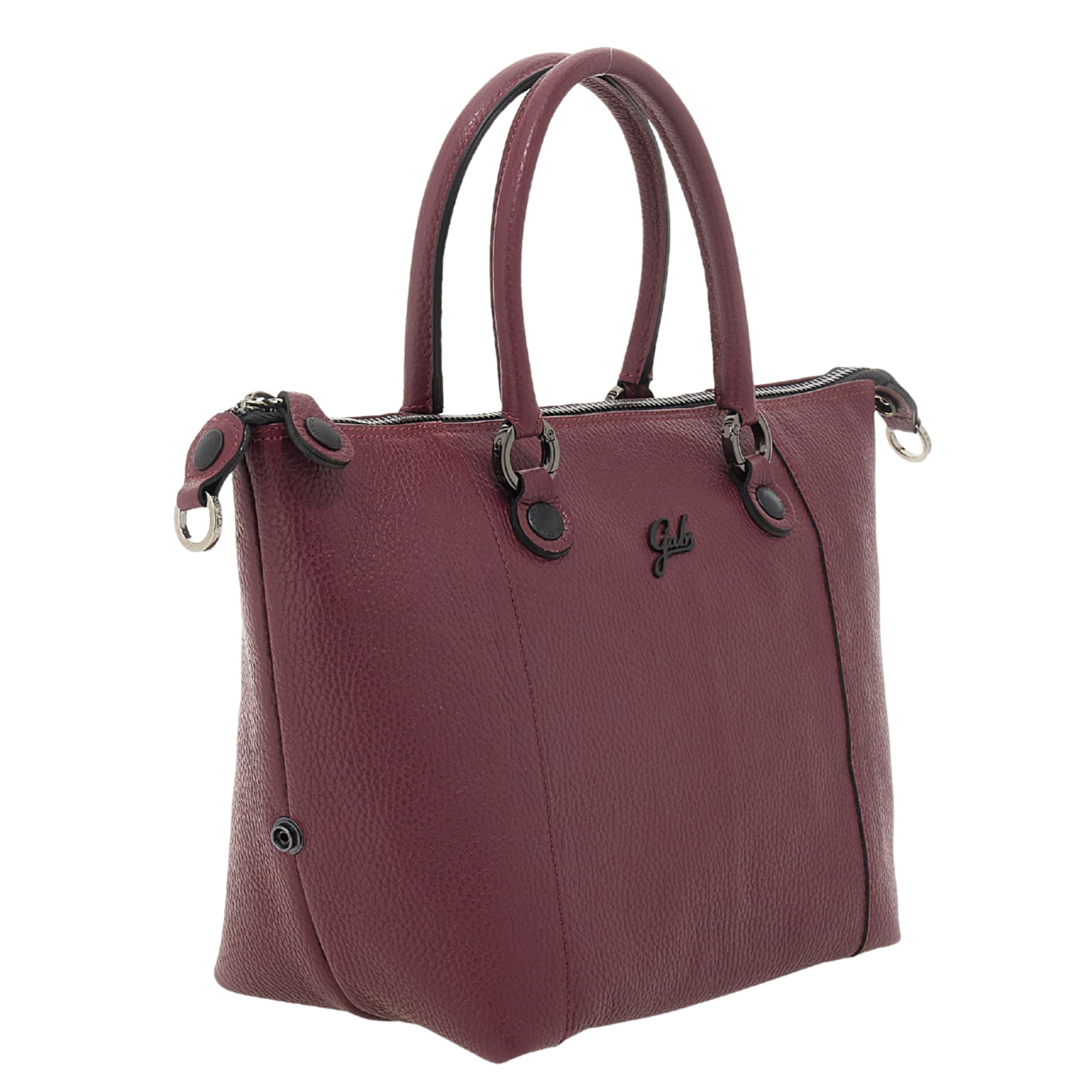 Gabs G3 Plus M Borsa Zaino Trasformabile Hobo Shopper Tote Bauletto in Pelle Bordeaux Chianti