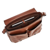The Bridge Messenger con Tracolla Cartella Uomo Cesare in Pelle Marrone 451515D9