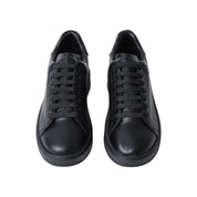 Gaelle Paris Scarpe Sneaker Addict in Pelle Nero all black Donna 01450