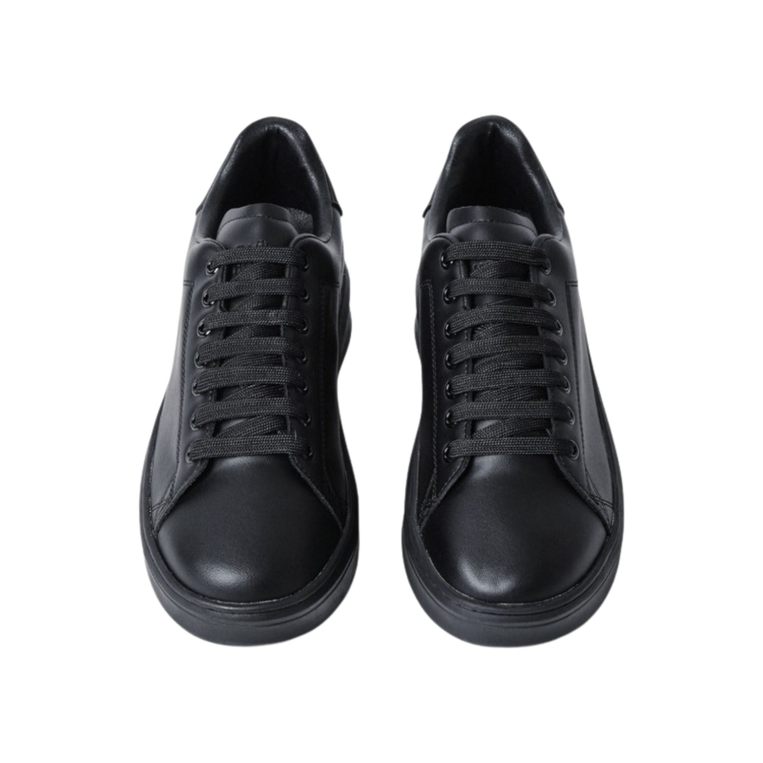 Gaelle Paris Scarpe Sneaker Addict in Pelle Nero all black Donna 01450