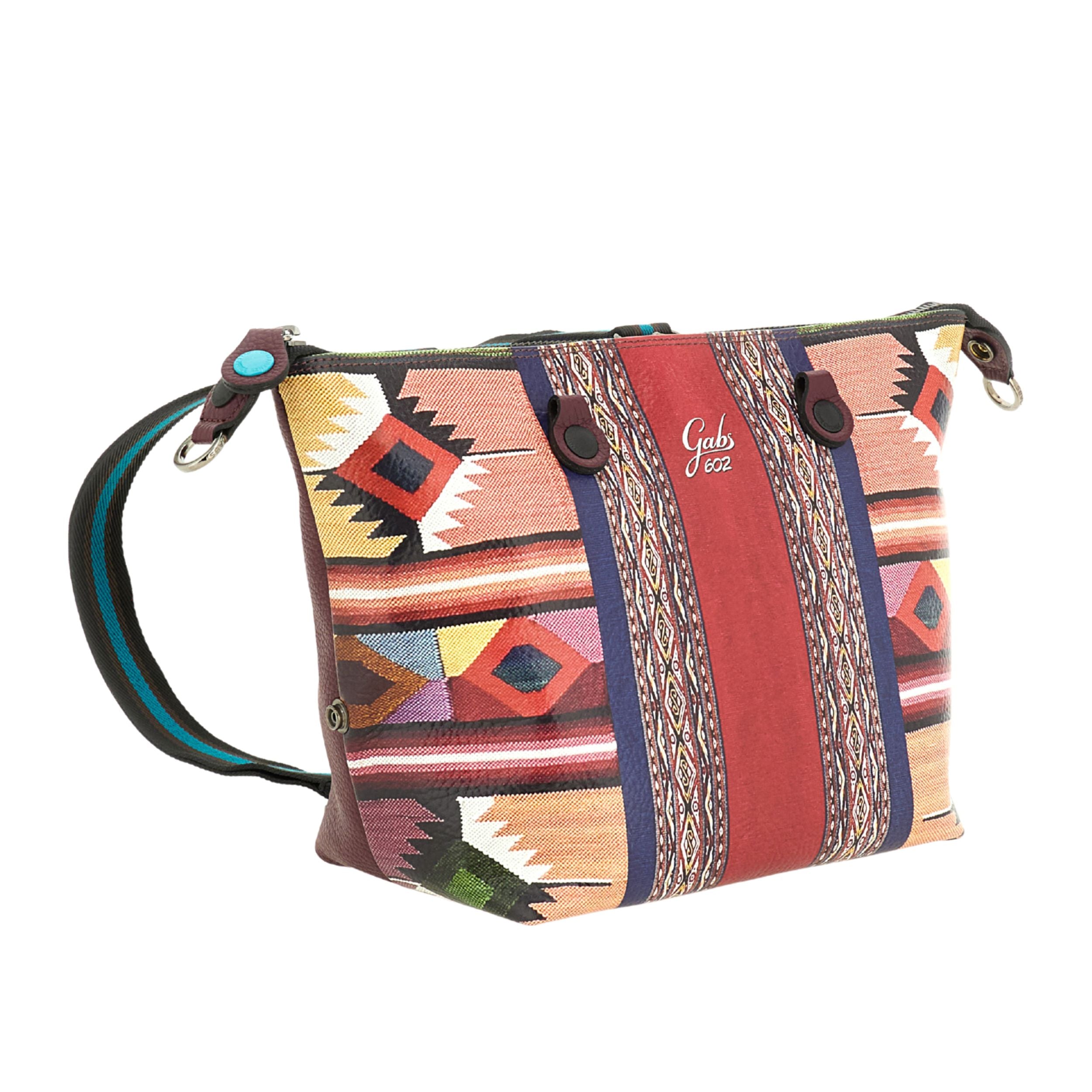 Gabs G3 Plus M Basic Borsa Zaino Trasformabile Hobo Shopper Tote Bauletto in Pelle Stampa 602