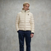 Blauer Giubbotto Piumino Corto Imbottito Acton Bianco Interno Beige Uomo