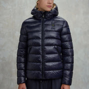 Blauer Giubbino Corto Imbottito Adams Blu Interno Tabacco Uomo