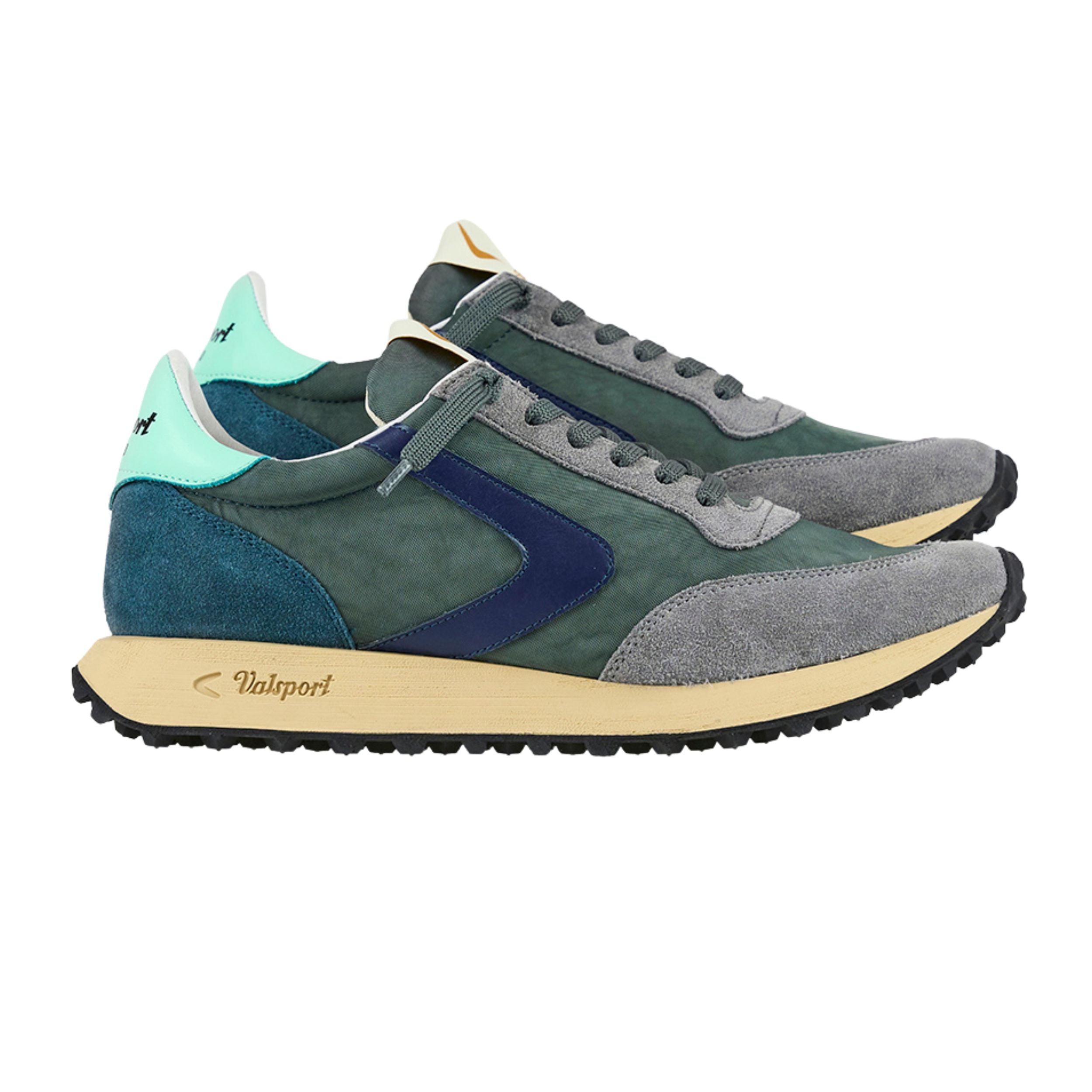 Valsport Scarpe Sneaker Uomo Start Nylon Vintage Grigio Multicolore Ionio