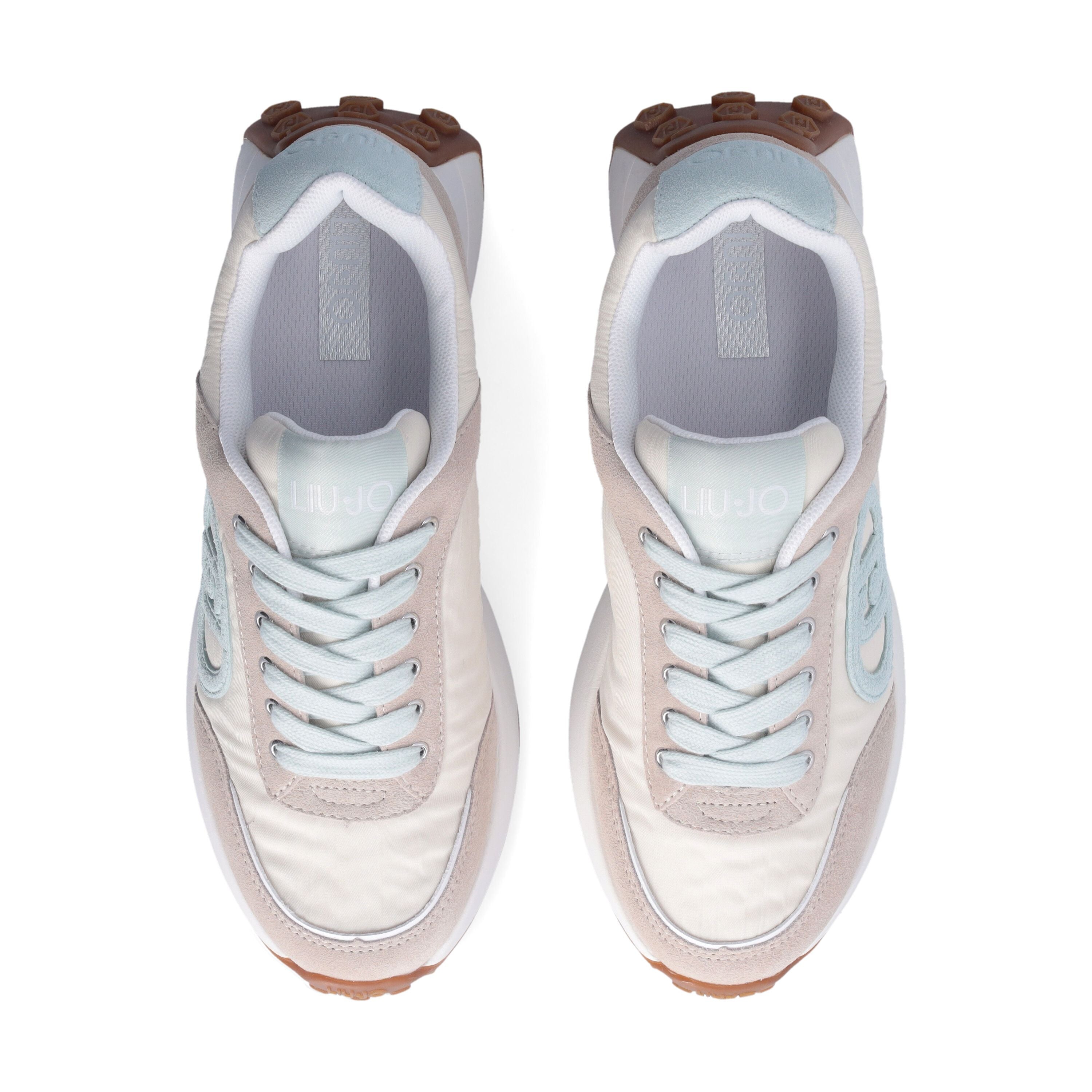 Liu Jo Scarpe Lolo 17 Sneakers in Pelle beige acqua