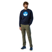 North Sails Felpa manica lunga girocollo CREWNECK SWEATSHIRT Big Logo 691222 Blu
