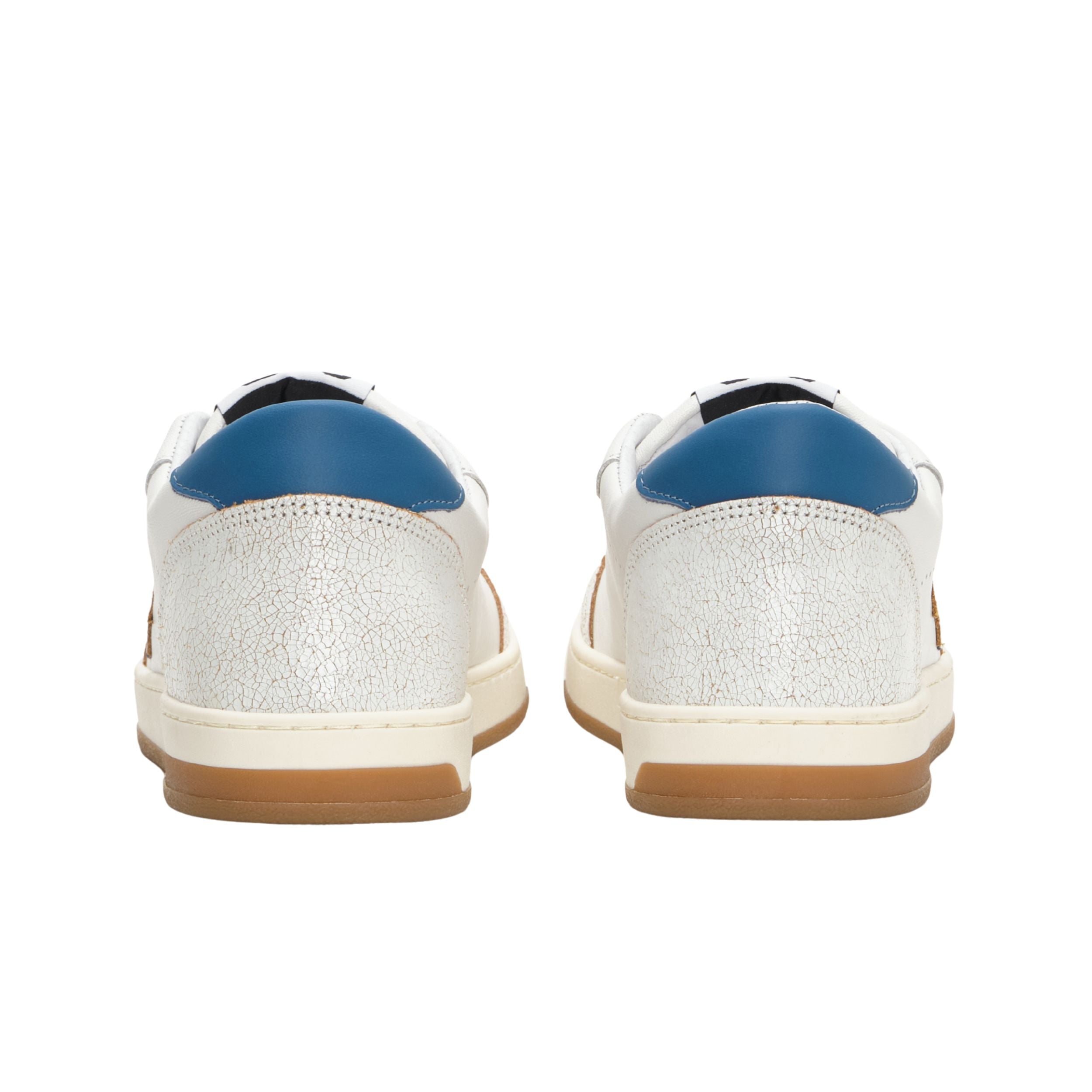 2Star Scarpe Sneakers Made in Italy artigianali Week Star Pelle Bianco Celeste Uomo