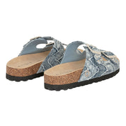 Gaelle scarpe donna SANDALO denim RIVETTO PERSONALIZZATO E DOPPIA FIBBIA
