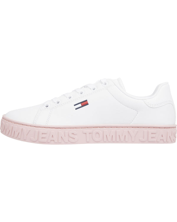 Tommy Jeans Sneakers Pelle Rosa-2