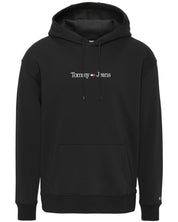 Tommy Jeans Linear Hood Cotton Black Sweatshirt