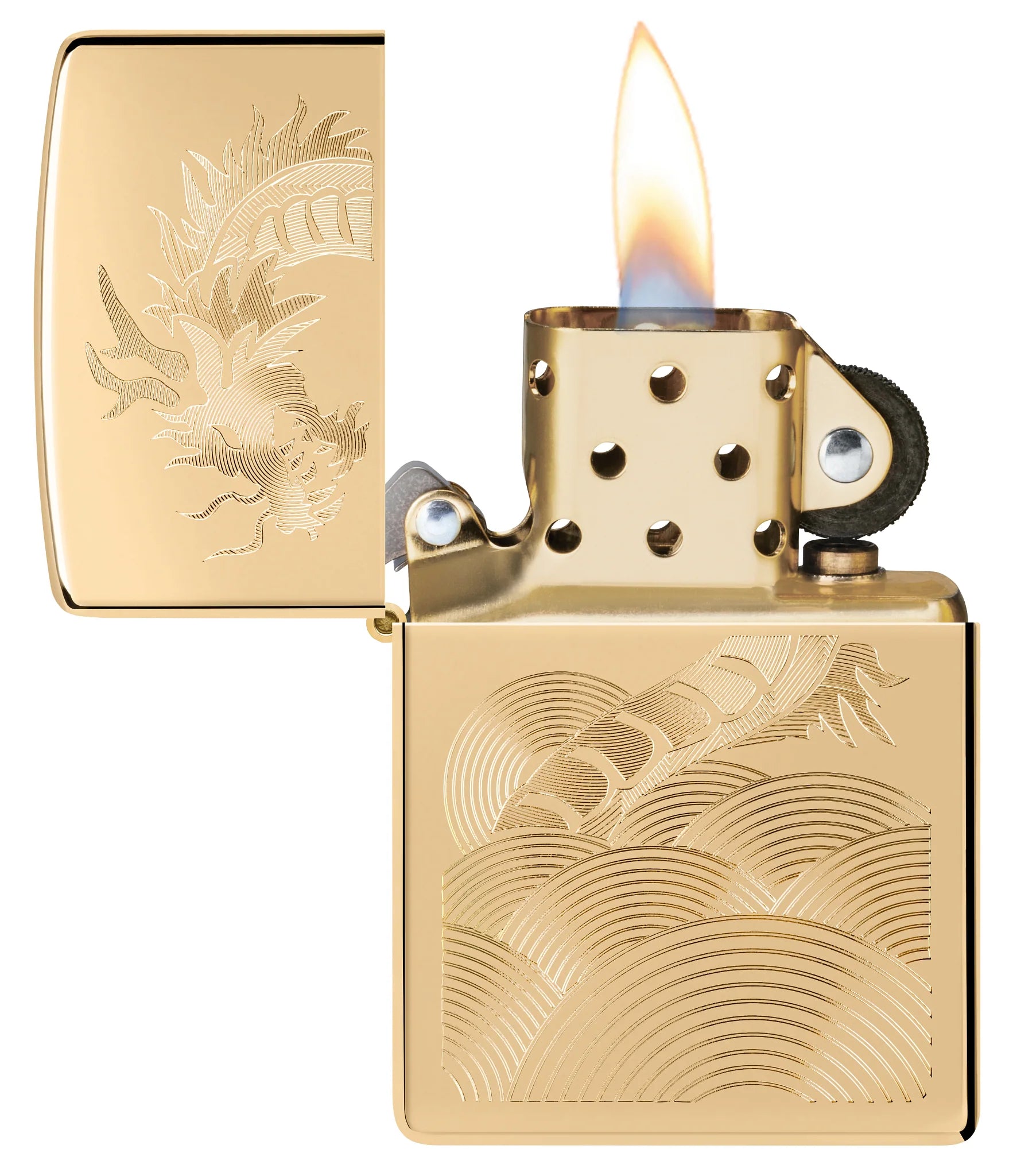 Zippo accendino Special Limited Edition 46822 drago oro inciso auto engrave