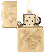 Zippo accendino Special Limited Edition 46822 drago oro inciso auto engrave