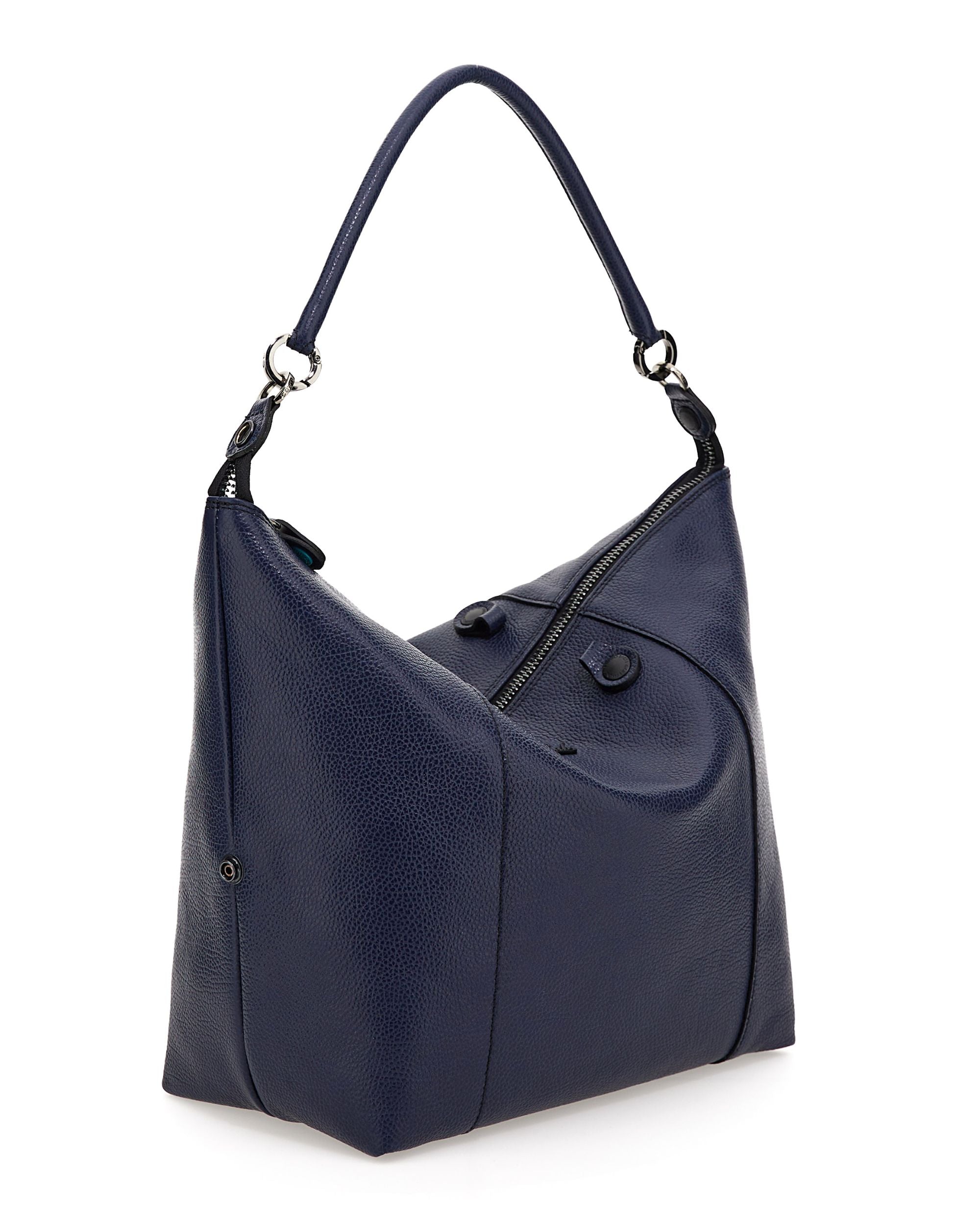 Gabs Backpack Transformable Hobo Shopper Tote Leather Satchel Blue